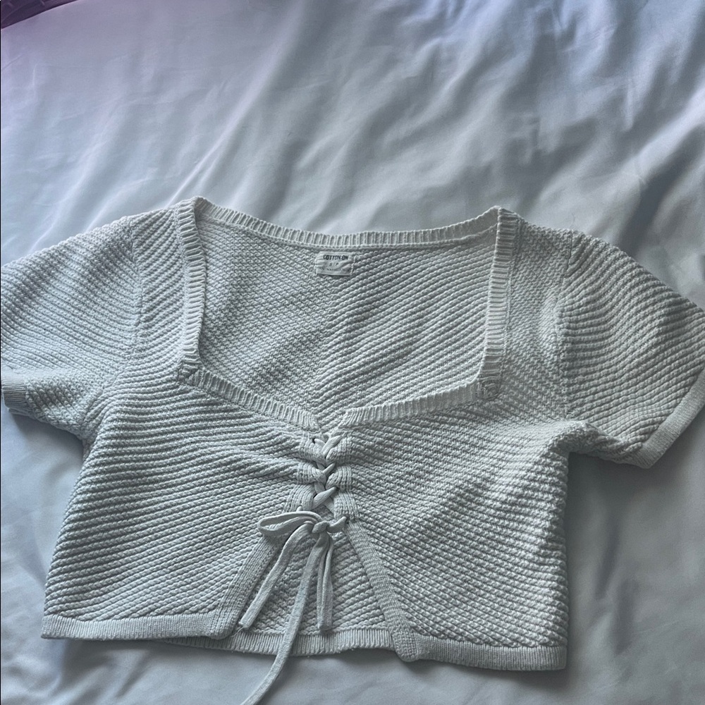 Cotton On White Knit Sweater